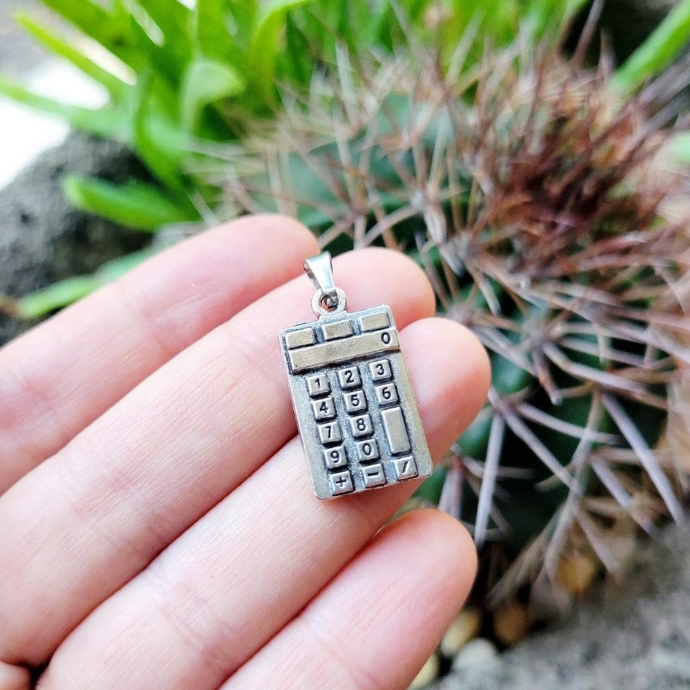 New Silver Calculator Pendant